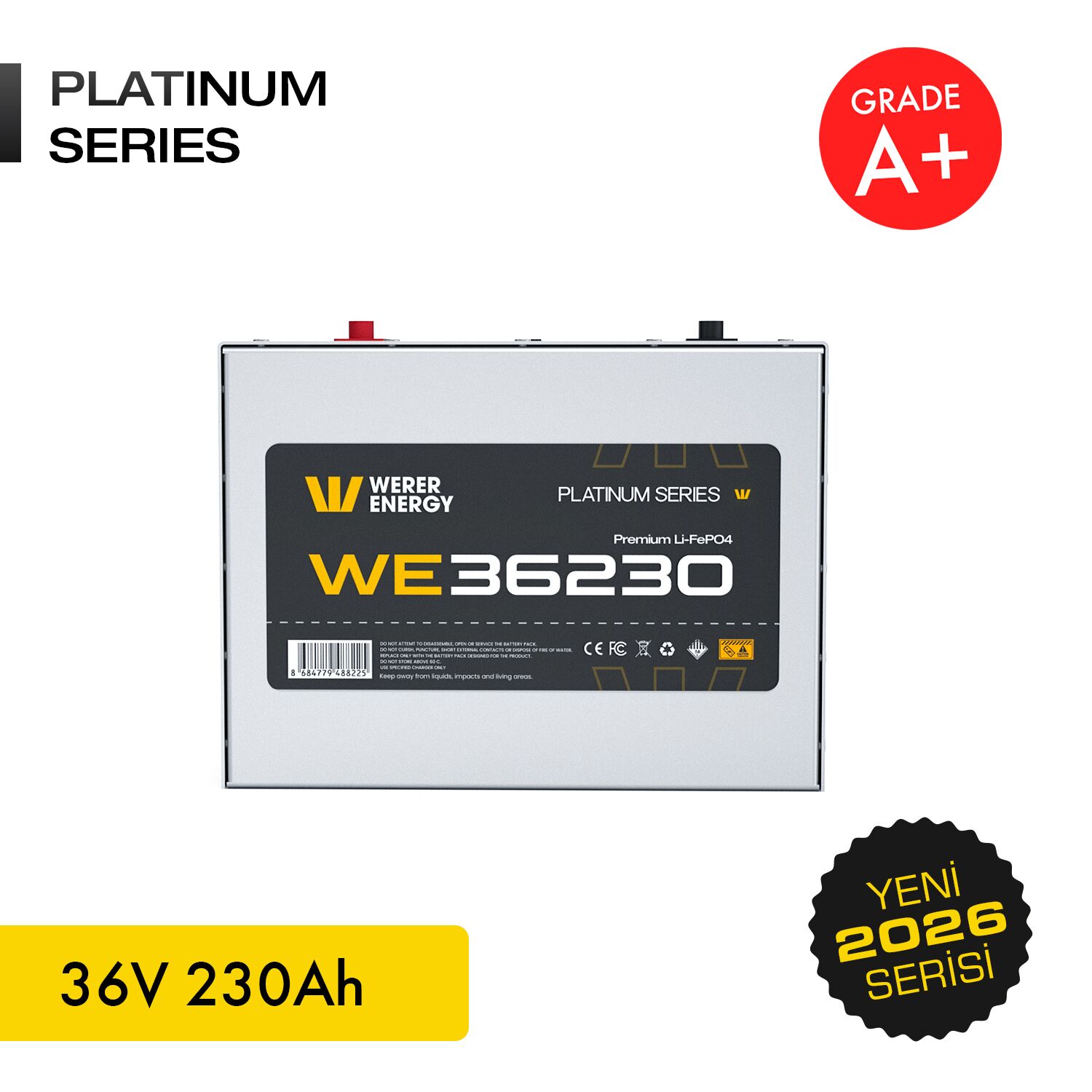 36V 230Ah LiFePO4 Akü - Bluetooth - Görsel 1