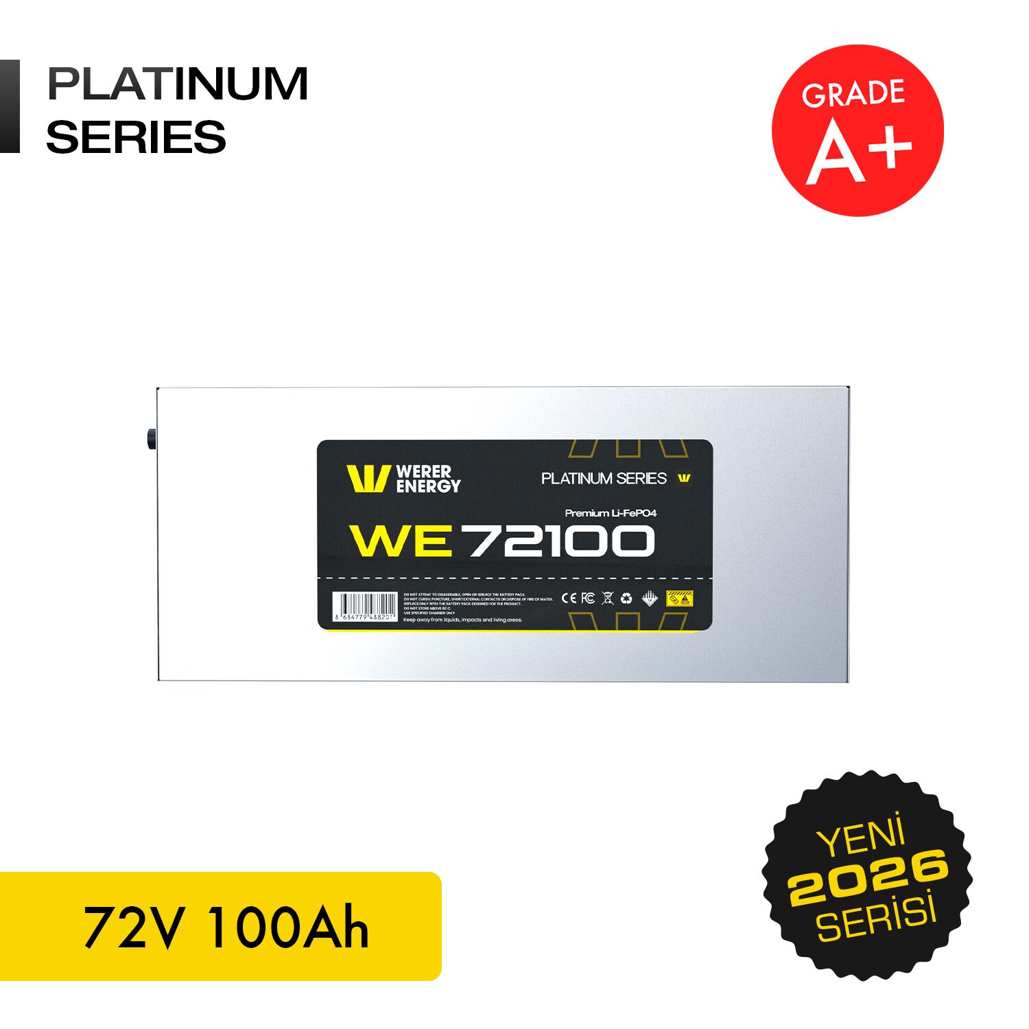 72V 100Ah LiFePO4 Akü - Bluetooth - Görsel 1