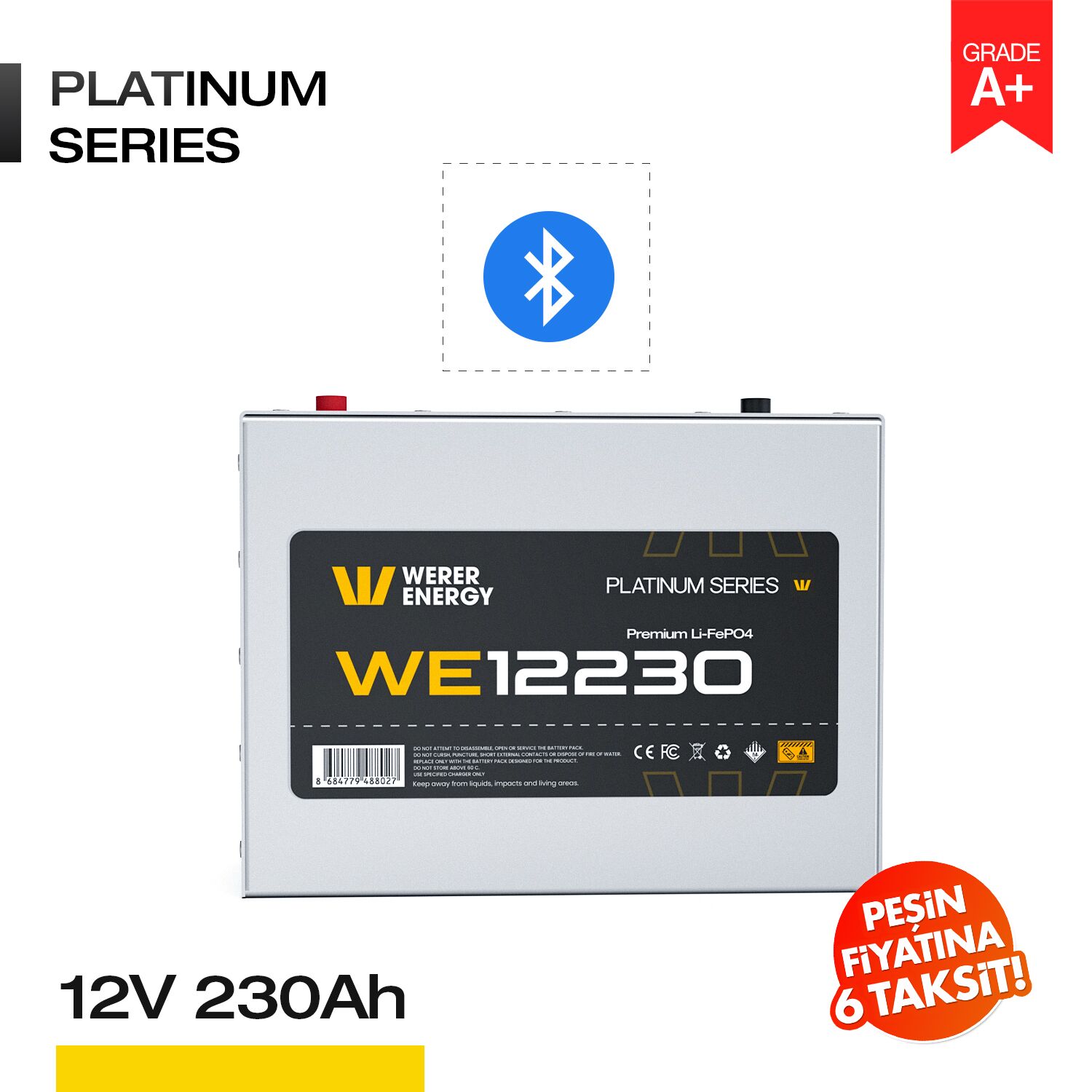 12V 230Ah LiFePO4 Akü - Bluetooth - Görsel 1