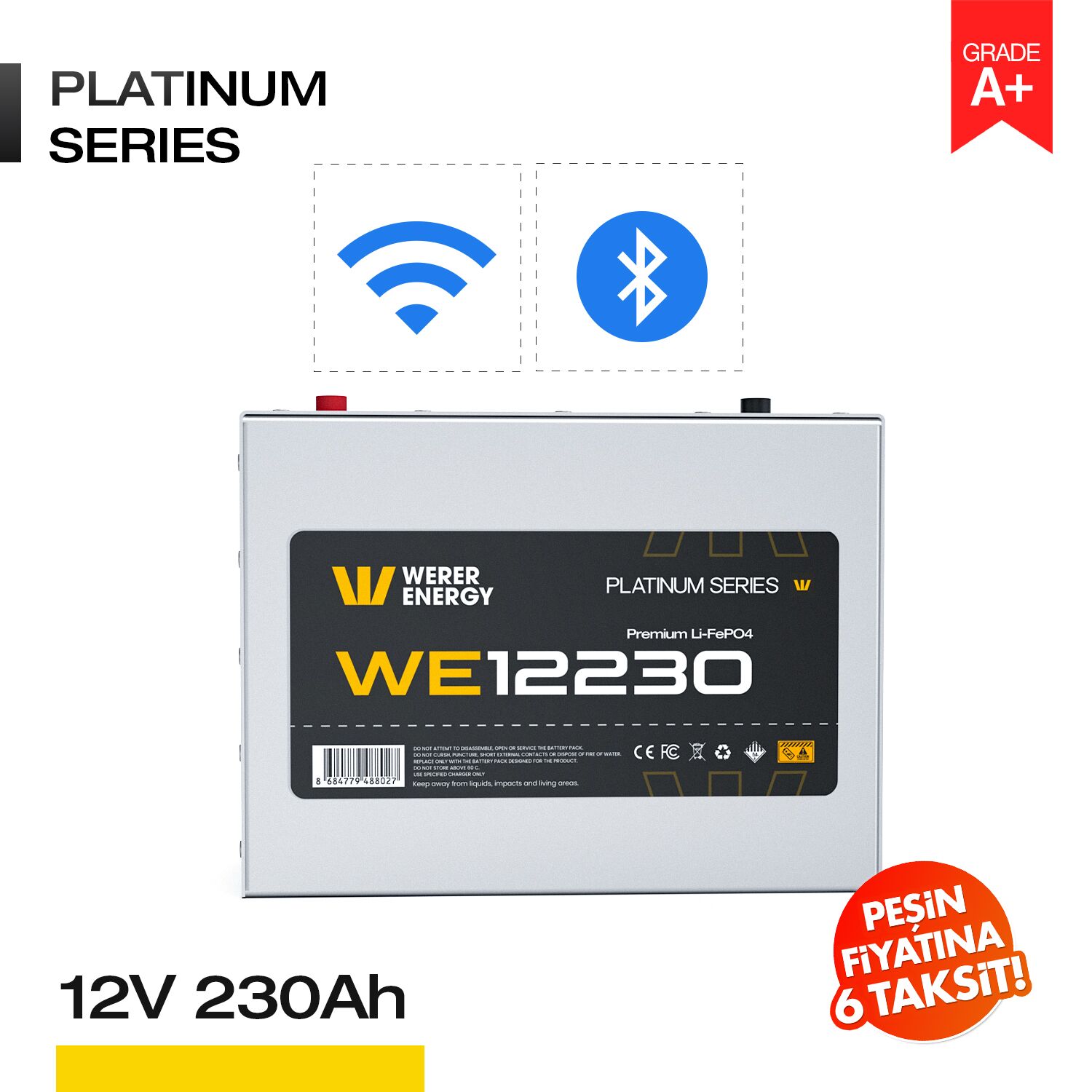 12V 230Ah LiFePO4 Akü - Bluetooth/Wifi - Görsel 1