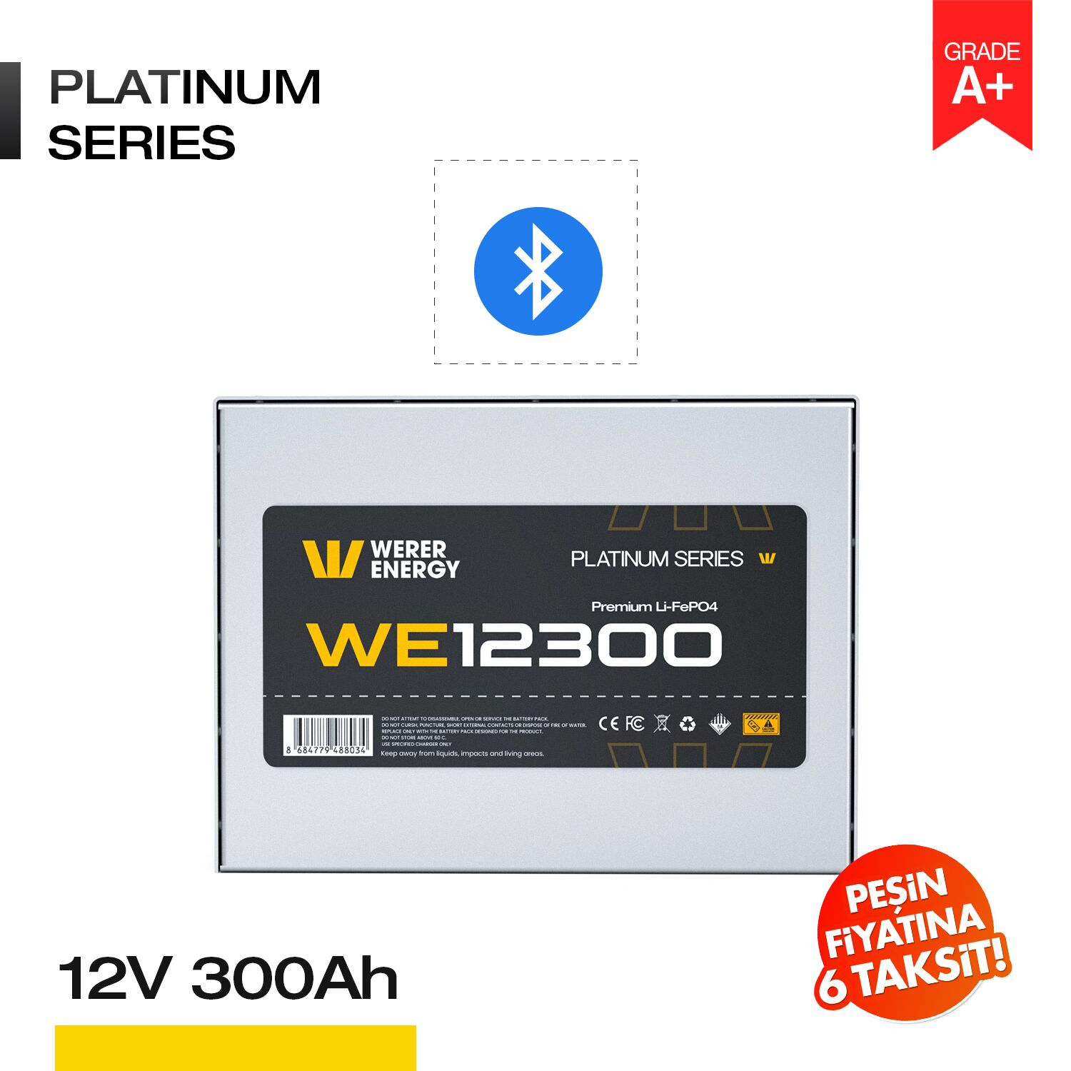 12V 300Ah LiFePO4 Akü - Bluetooth - Görsel 1