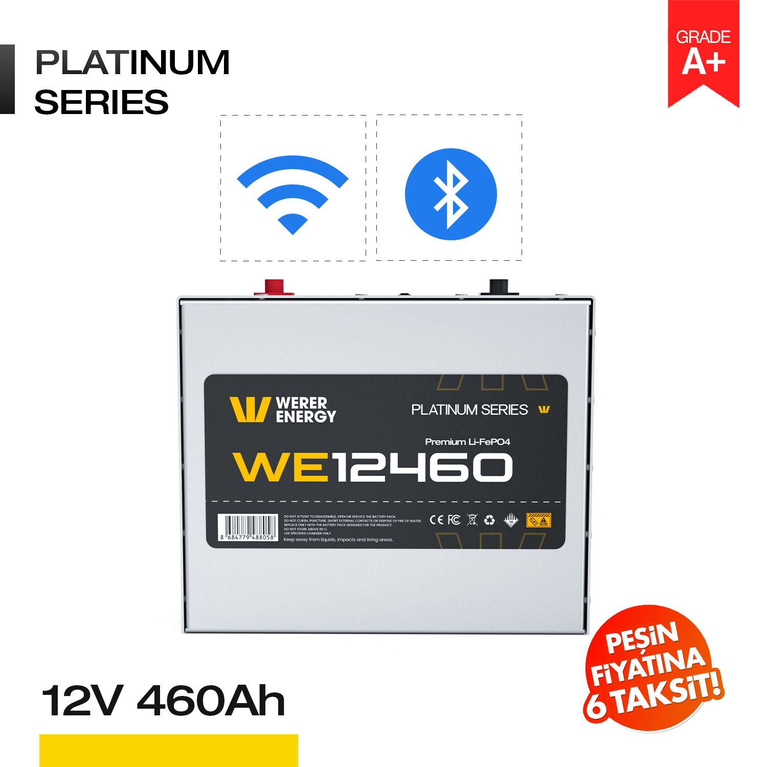 12V 460Ah LiFePO4 Akü - Bluetooth/Wifi - Görsel 1