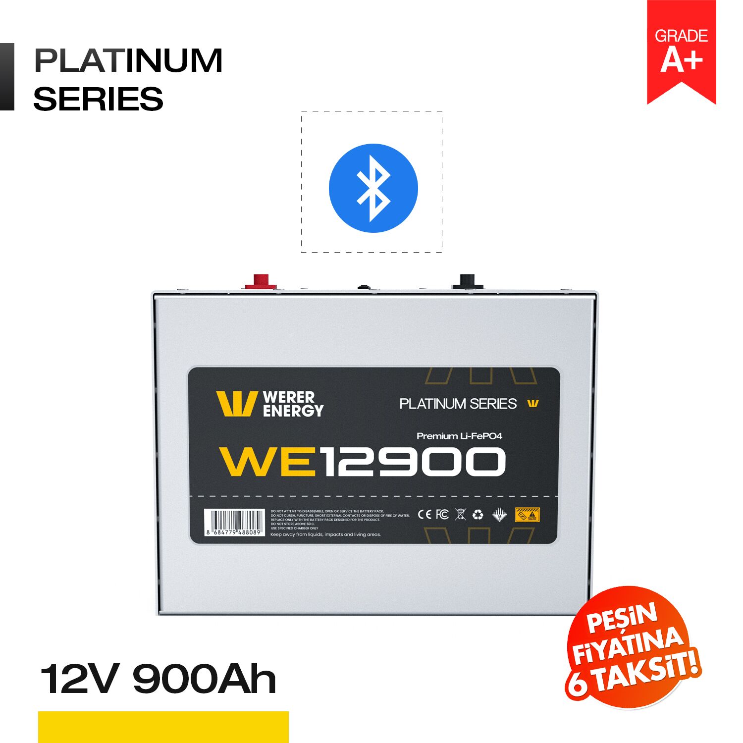 12V 900Ah LiFePO4 Akü - Bluetooth - Görsel 1