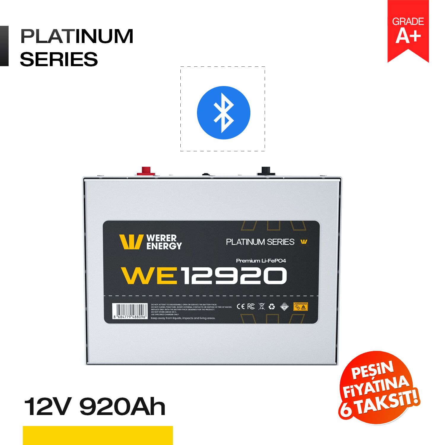 12920_B 12V 920Ah LiFePO4 Akü - Bluetooth - Görsel 1