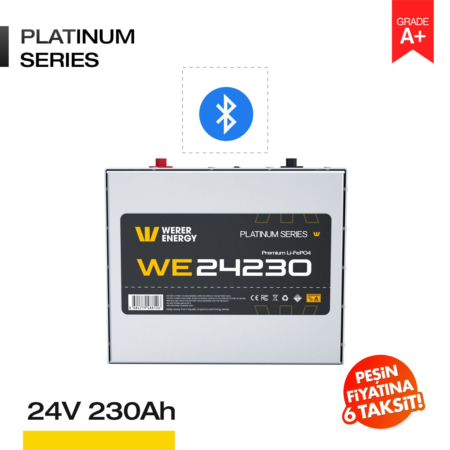 24V 230Ah LiFePO4 Akü - Bluetooth - Görsel 1