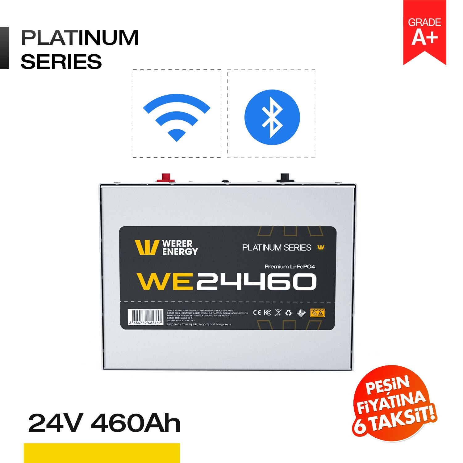 24V 460Ah LiFePO4 Akü - Bluetooth/Wifi - Görsel 1
