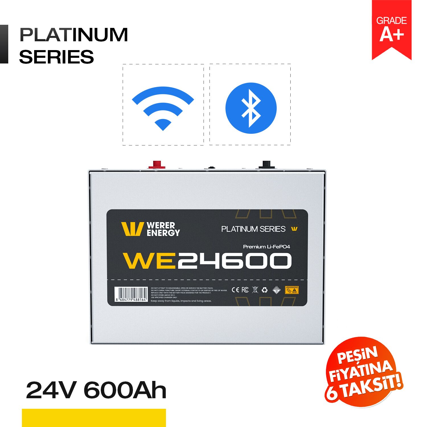 24600_BW 24V 600Ah LiFePO4 Akü - Bluetooth/Wifi - Görsel 1