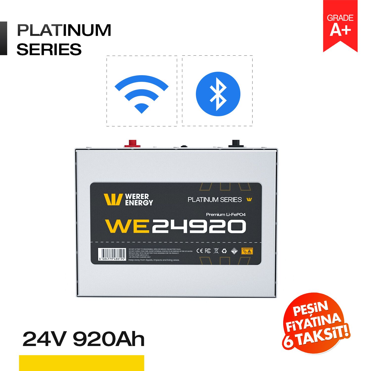 24V 920Ah LiFePO4 Akü - Bluetooth/Wifi - Görsel 1